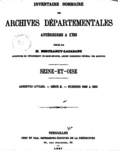 inventaire sommaire 1887